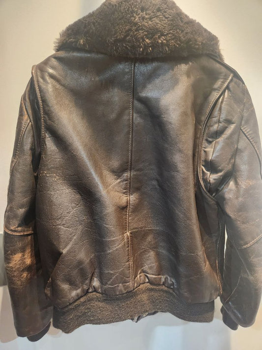 EXCELLED A2 Bomber Leather JACKET, MED
