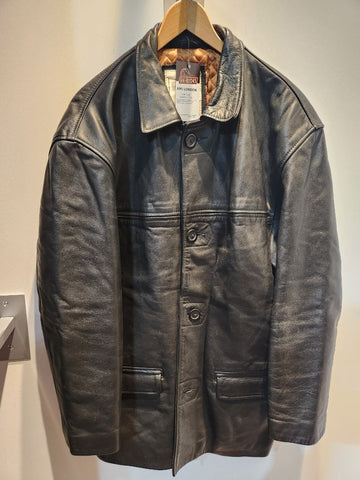 AMI LONDON Car Coat Leather COAT, LRG