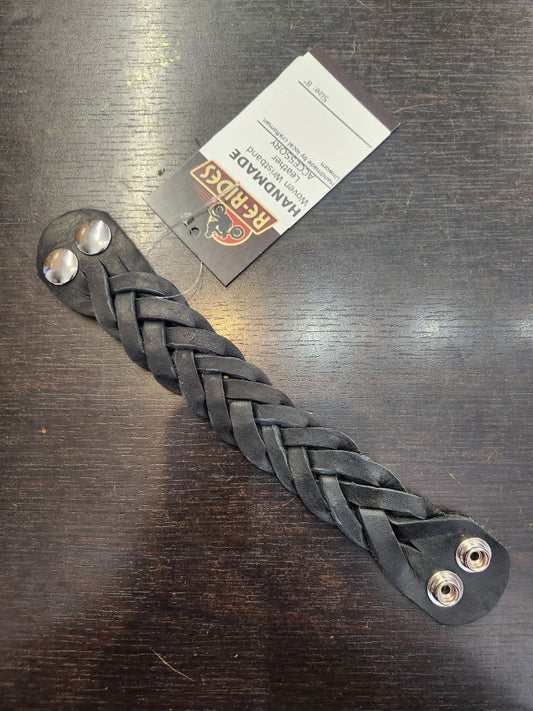 HANDMADE Woven Wristband Leather ACCESSORY, 8"