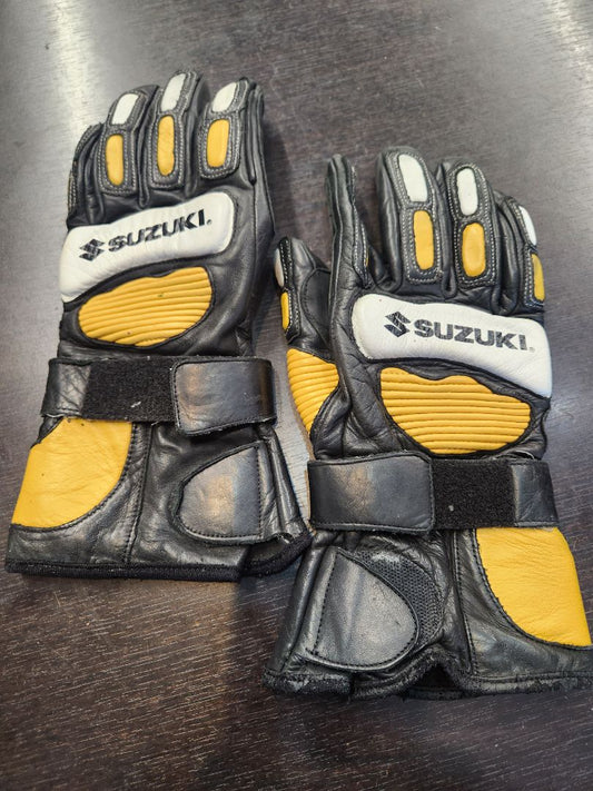 SUZUKI Gauntlet Leather GLOVES, MED