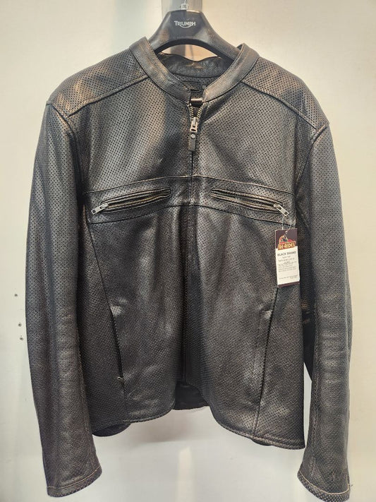 BLACK BRAND Farenheit Perforated Leather JACKET, XXL