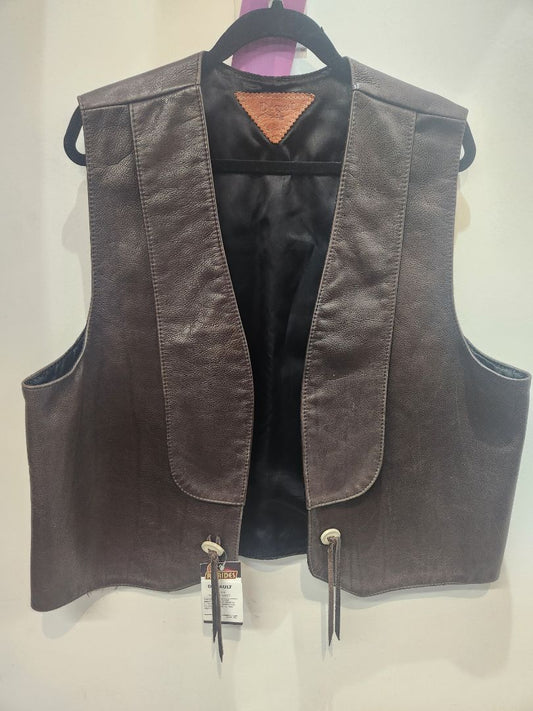 DUSAULT Western Leather VEST, XL