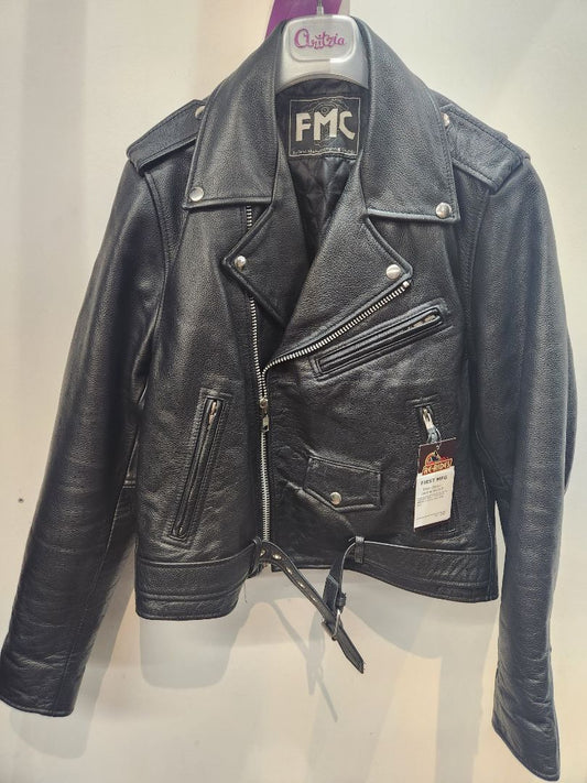FIRST MFG Biker Classic Leather JACKET, LRG