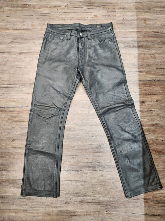 LEATHER MAN NYC 5 Pocket Jean Leather PANTS, 34