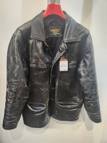 LONDON LEATHER COMPANY Car Coat Leather COAT, MED