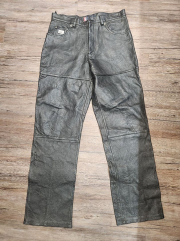 CHAPS 5 Pocket Jean Leather PANTS, 33