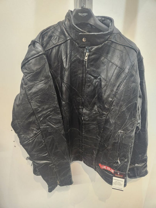 DIAMOND PLATE Cafe Racer Leather JACKET, LRG