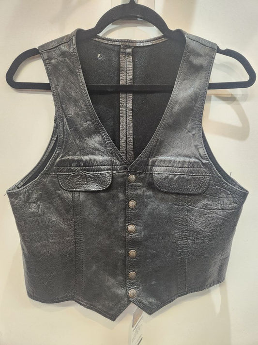 UNBRANDED Gambler Leather VEST, XXS