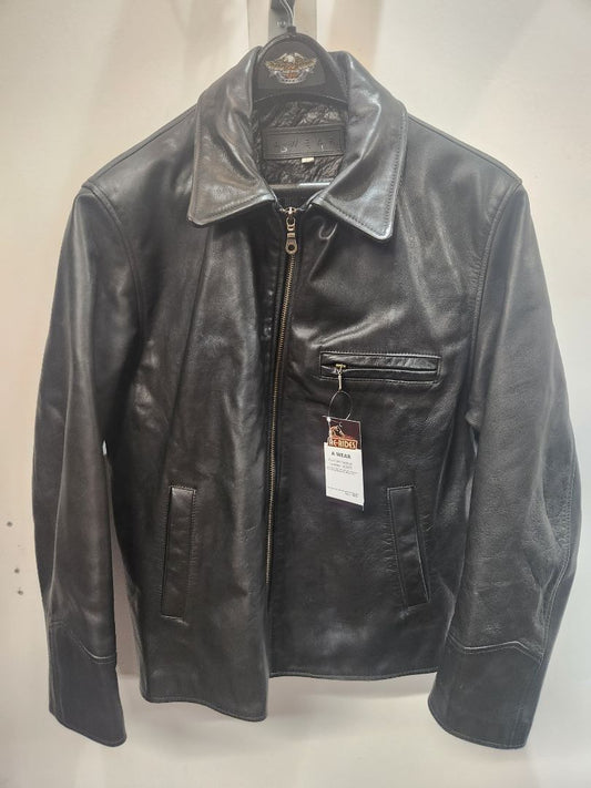 A WEAR Zip Front Fashion Leather JACKET, MED