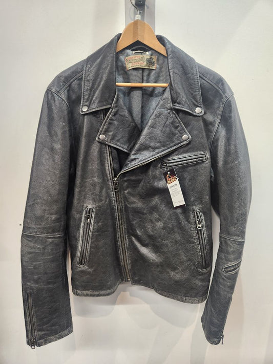 JOHNSTON Fashion Biker Leather JACKET, LRG