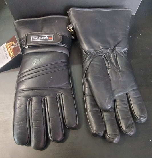 UNBRANDED Insulated Gauntlet Leather GLOVES, MED