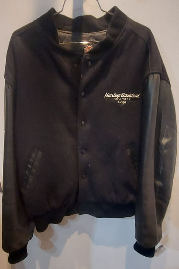 HARLEY DAVIDSON Varsity Mixed Material JACKET, LRG