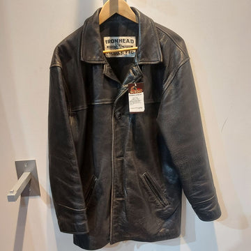 IRONHEAD ATHLETIC Car Coat Leather COAT, SM