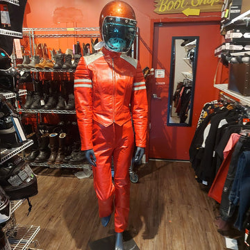 ORIGINAL LEATHER FACTORY Two Piece Leather RACE SUIT, SM