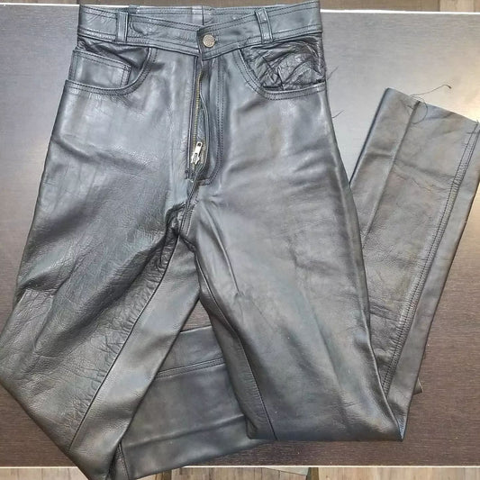LEATHER MEN 5 Pocket PANTS, SM w 28
