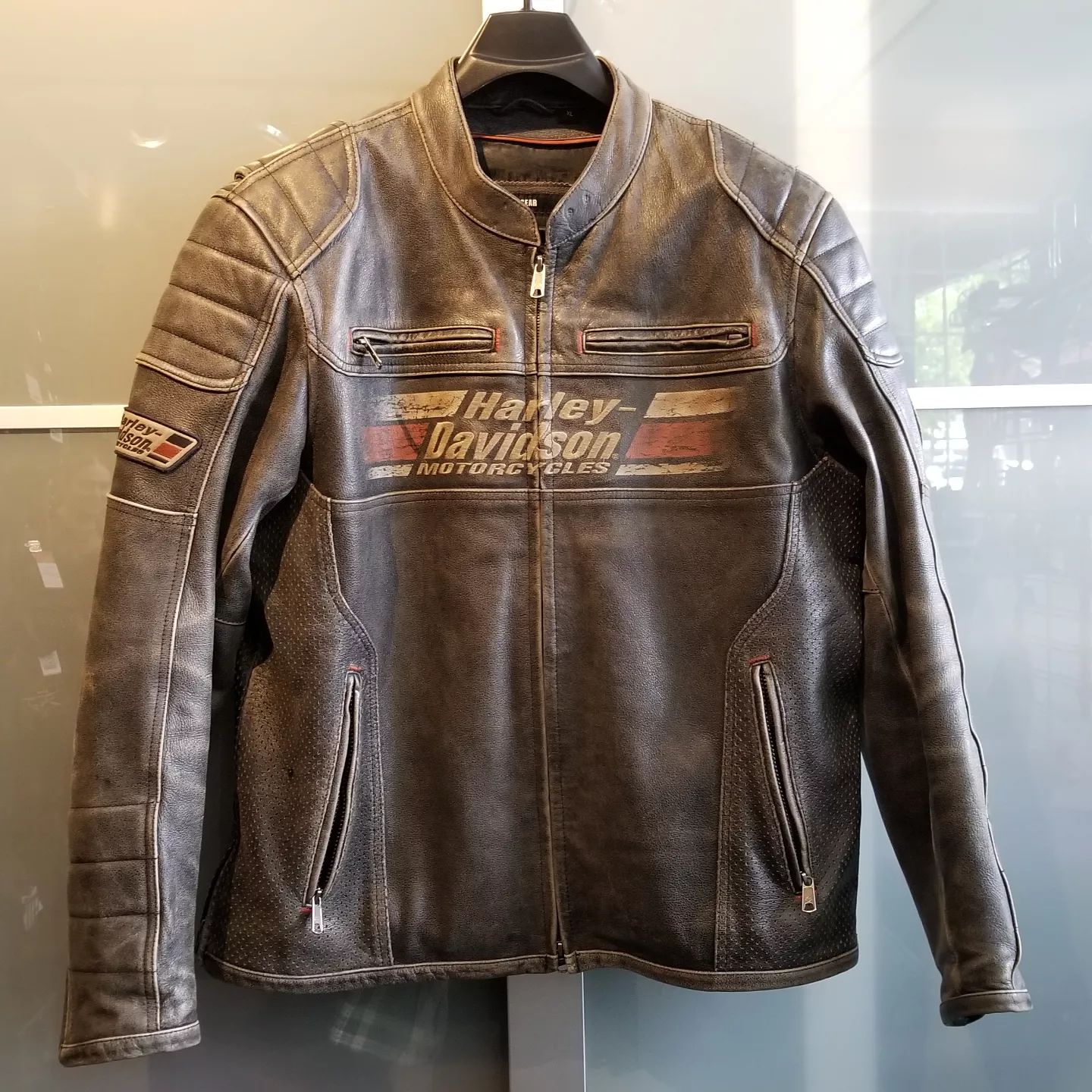 Harley Davidson XL leather riding popular jacket