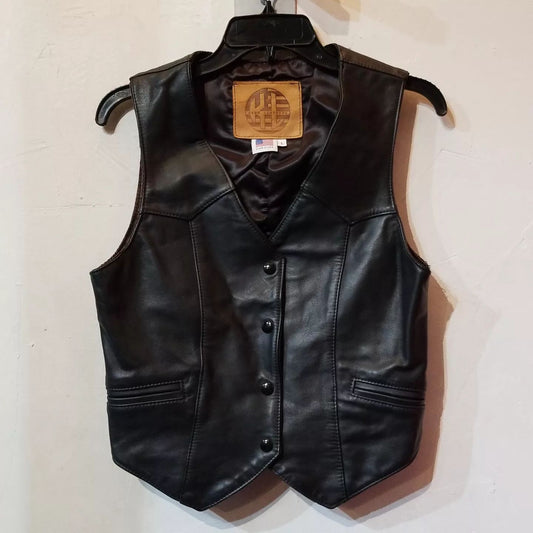KERR Gambler Leather VEST, MED