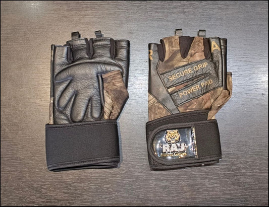 RAJ Fingerless Workout Mixed Material GLOVES, LRG