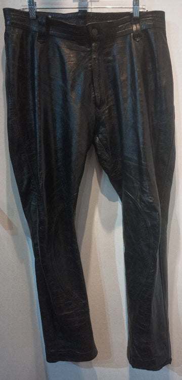 SHOZNAY Fashion Leather PANTS, 38