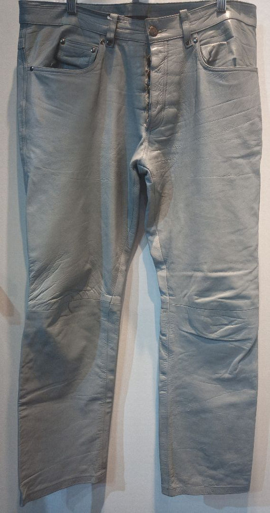 LUSTFASHION 5 Pocket Jean Leather PANTS, 38