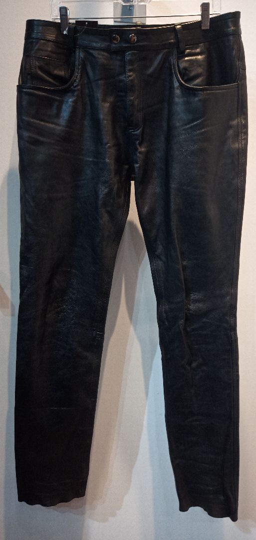 BOCKLE 5 Pocket Jean Leather PANTS, 36