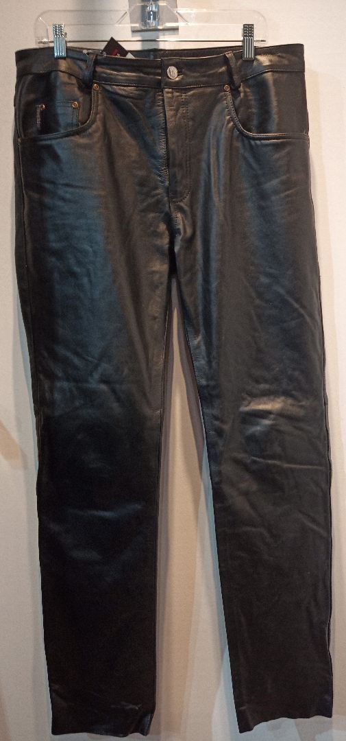 BOCKLE 5 Pocket Jean Leathert PANTS, 36