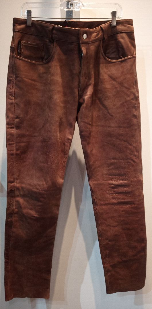 BOCKLE 5 Pocket Jean Leather PANTS, 36