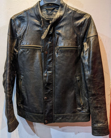 BANANA REPUBLIC Fashion Moto Leather JACKET, MED