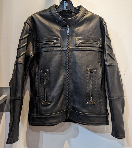 UNBRANDED Cafe Racer Leather JACKET, SM