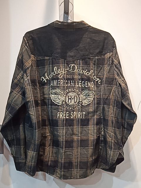 HARLEY DAVIDSON Longsleeve Button Up Textile SHIRT, 2XL