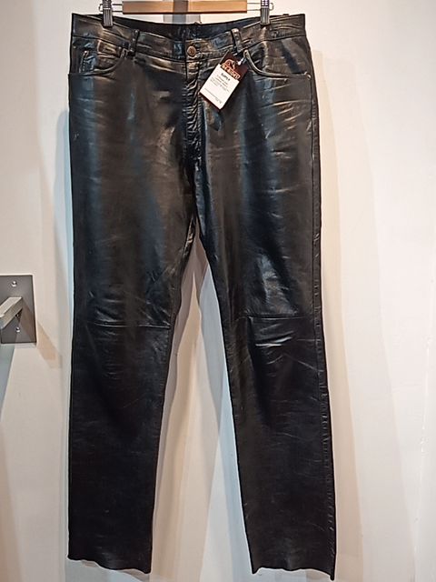 GIPSY 5 Pocket Jean Leather PANTS, 36