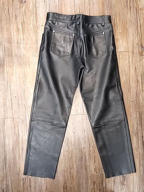UNBRANDED 5 Pocket Jean style Leather PANTS, 34