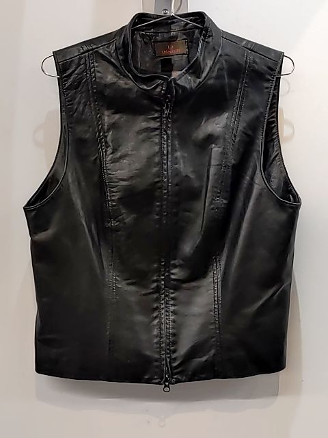 DANIER Zip Front Leather VEST, LRG