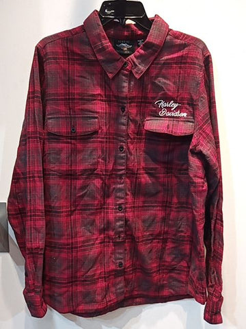 HARLEY DAVIDSON Longsleeve Button Up Textile SHIRT, XXL