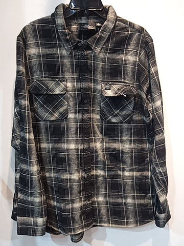 HARLEY DAVIDSON Longsleeve Button Up Textile SHIRT, 2XL