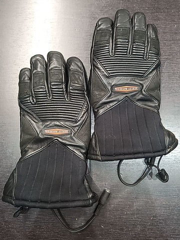 HARLEY DAVIDSON Heated Gauntlet Leather GLOVES, MED