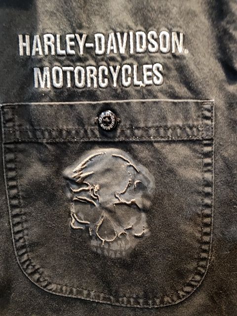 HARLEY DAVIDSON Sleeveless Button Up Textile SHIRT, XXL