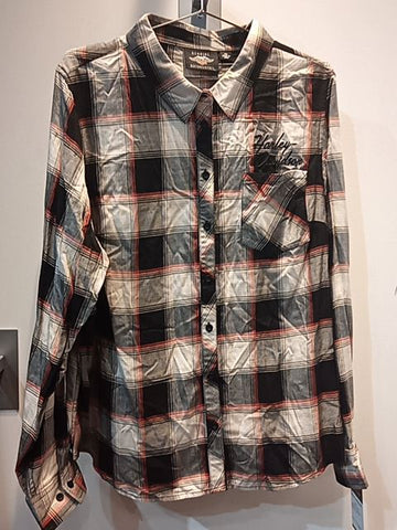 HARLEY DAVIDSON Plaid Textile SHIRT, XXL