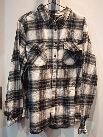 HARLEY DAVIDSON Longsleeve Button Up Textile SHIRT, 2XL