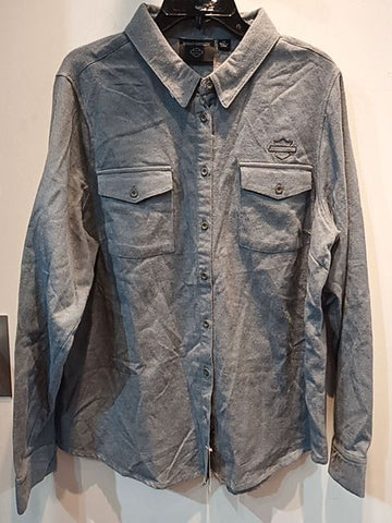 HARLEY DAVIDSON Longsleeve Button Up Textile SHIRT, XXL