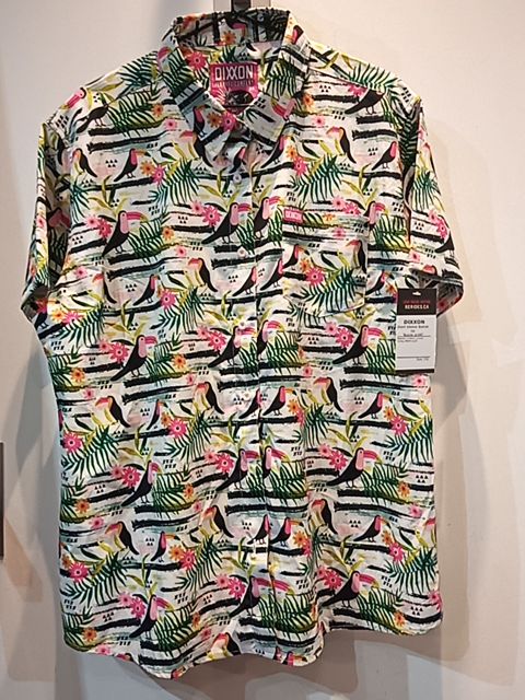 DIXXON Short Sleeve Button Up Textile SHIRT, 2XL
