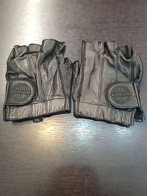 HARLEY DAVIDSON Fingerless Leather GLOVES, XXL
