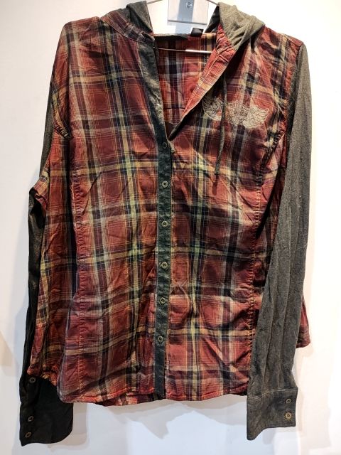 HARLEY DAVIDSON Plaid Textile SHIRT, XXL