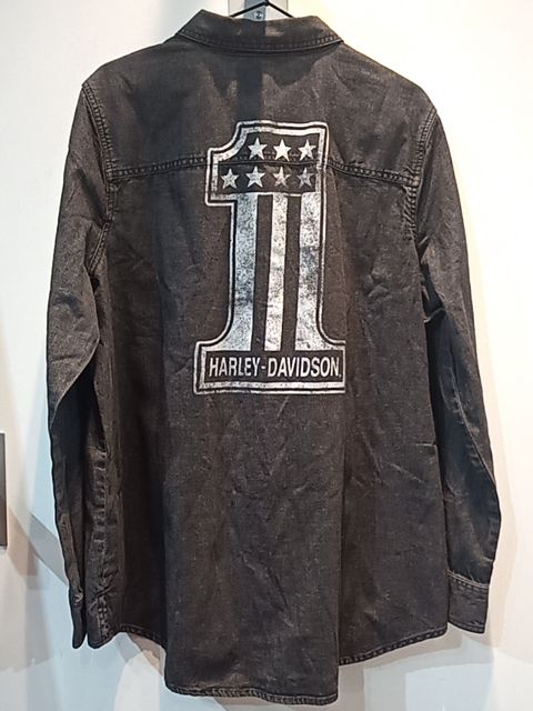 HARLEY DAVIDSON Longsleeve Button Up Textile SHIRT, XXL