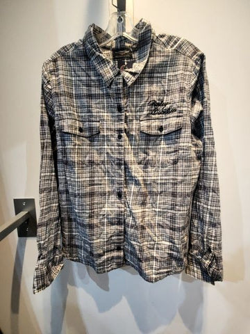 HARLEY DAVIDSON Longsleeve Button Up Textile SHIRT, 2XL