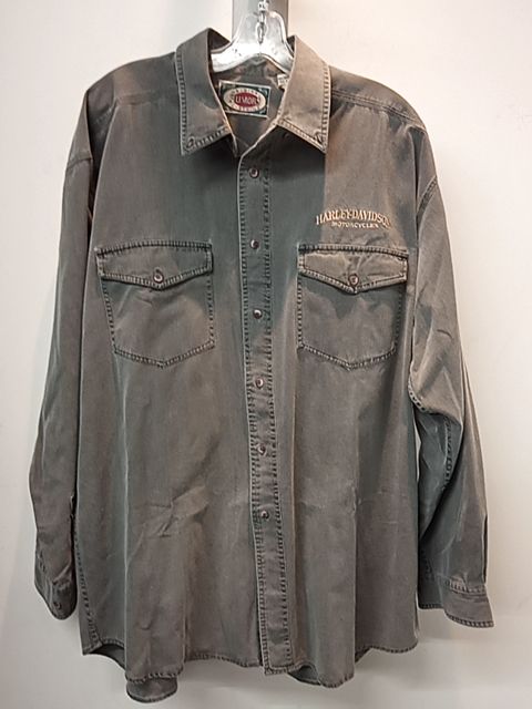 HARLEY DAVIDSON Longsleeve Button Up Textile SHIRT, XL