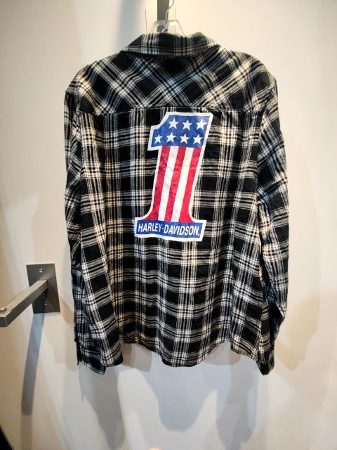 HARLEY DAVIDSON Longsleeve Button Up Textile SHIRT, 2XL