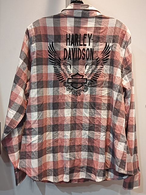 HARLEY DAVIDSON Longsleeve Button Up Textile SHIRT, 2XL