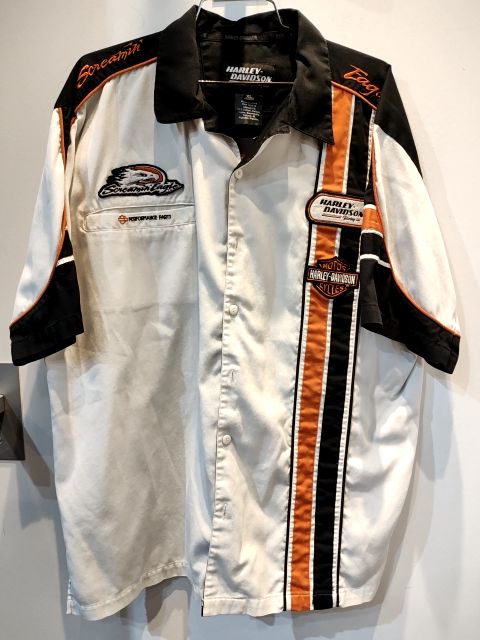 HARLEY DAVIDSON Short Sleeve Button Up Textile SHIRT, LRG