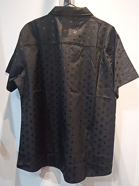 DIXXON Short Sleeve Button Up Textile SHIRT, 2XL